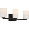 Access Lighting Sienna, 3 Light Vanity, Matte Black Finish, Opal Glass 62623-MBL/OPL - alternate 1